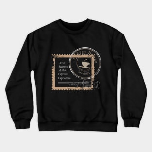 Vintage Coffee house dark stamp design Crewneck Sweatshirt